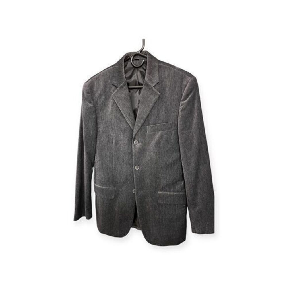 Material London Mens Small Classic charcoal Sport Coat with Notched Lapel